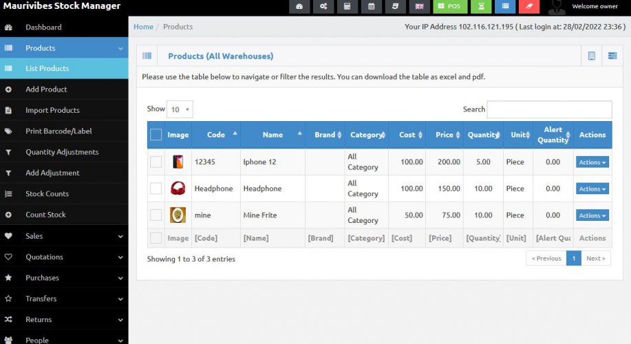 Stock Management
